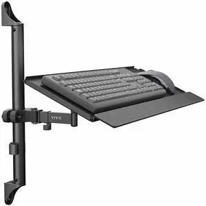 Inch Keyboard and Mouse Tray Wall Mount with Wrist Pad, Tilt and Rotation, Standing Workstation Accessory for Ergonomic Typing, Black, Mount-WALLKB Inch Keyboard and Mouse Tray Wall Mount with Wrist Pad, Tilt and Rotation, Standing Workstation Accessory for Ergonomic Typing, Black, Mount-WALLKB