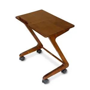 Solid Rubberwood End Tables, Sofa Side Table Couch Table Laptop Desk Removable Snack Tray for Coffee Bed Sofa Eating Writing Reading Living Room Bedroom, Dark Walnut Solid Rubberwood End Tables, Sofa Side Table Couch Table Laptop Desk Removable Snack Tray for Coffee Bed Sofa Eating Writing Reading Living Room Bedroom, Dark Walnut