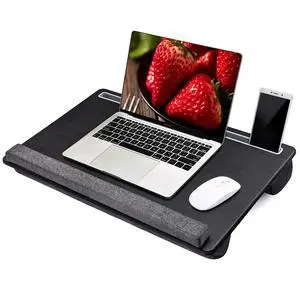 Extra Large Lap Laptop Desk - Full PU Material Mouse Pad Gaming Tray - Portable LapDesk with Phone Holder & Wrist Rest for Notebook, MacBook, Tablet, Bed, Sofa(Black, Fit Up 17.3-in Laptops) Extra Large Lap Laptop Desk - Full PU Material Mouse Pad Gaming Tray - Portable LapDesk with Phone Holder & Wrist Rest for Notebook, MacBook, Tablet, Bed, Sofa(Black, Fit Up 17.3-in Laptops)