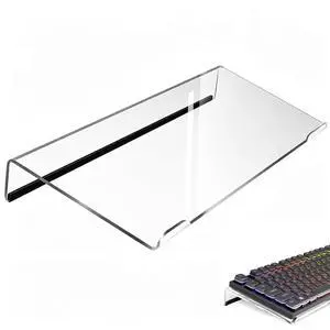 Keyboard Stand for Desk, 17 Inch Clear Ergonomic Keyboard Riser with Anti-Slip Silicone Strips, Sturdy Computer Keyboard Lift for Office Home Gaming Typing Keyboard Stand for Desk, 17 Inch Clear Ergonomic Keyboard Riser with Anti-Slip Silicone Strips, Sturdy Computer Keyboard Lift for Office Home Gaming Typing
