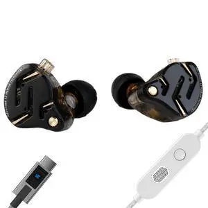 KZ ZS12 PRO 2 USB C Wired Headphones Type-C in Ear Monitor Headphone, 5BA+1DD 6 Driver Gaming Earbuds USB C Wired Earphones, HiFi Clarity Sound Immersive Bass IEMs for Gaming (Black, USBC-with Mic) KZ ZS12 PRO 2 USB C Wired Headphones Type-C in Ear Monitor Headphone, 5BA+1DD 6 Driver Gaming Earbuds USB C Wired Earphones, HiFi Clarity Sound Immersive Bass IEMs for Gaming (Black, USBC-with Mic)