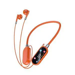 Wireless Neckband Earphones with LED BT5.4 20H Play time Water Resistant Noise Cancelling for Sports and Gaming (Orange) Wireless Neckband Earphones with LED BT5.4 20H Play time Water Resistant Noise Cancelling for Sports and Gaming (Orange)