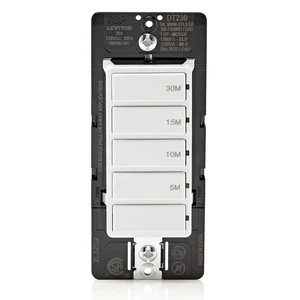 Countdown Switch for bathroom household lights, 5-10-15-30 min, Neutral Wire Required, 20A, 1HP/16A Fan/Motor, Single Pole, Multi-Way or Multi-Timer, DT230-1LW, White Countdown Switch for bathroom household lights, 5-10-15-30 min, Neutral Wire Required, 20A, 1HP/16A Fan/Motor, Single Pole, Multi-Way or Multi-Timer, DT230-1LW, White