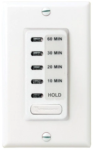 EI210W Electronic Auto-Off Timer, 10/20/30/60 Min, White | Silent Countdown Auto-Off for Bath Fans, Heaters, and Lights, Easy In-Wall Install with Simple Operation EI210W Electronic Auto-Off Timer, 10/20/30/60 Min, White | Silent Countdown Auto-Off for Bath Fans, Heaters, and Lights, Easy In-Wall Install with Simple Operation