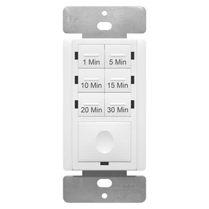 30-Minute No Neutral Countdown Timer Switch for Lights | UL Listed, 1-5-10-15-20-30 Min, for Bathroom Exhaust Fans, Lights, LED Indicator, 120VAC 800W, Energy Saving 30-Minute No Neutral Countdown Timer Switch for Lights | UL Listed, 1-5-10-15-20-30 Min, for Bathroom Exhaust Fans, Lights, LED Indicator, 120VAC 800W, Energy Saving