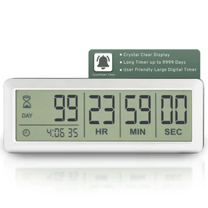 Large LCD Digital Countdown Timer - Up to 999 Days Big Display Count Down Clock for Retirement, Wedding, Birthday, Holiday & All Events (White) Large LCD Digital Countdown Timer - Up to 999 Days Big Display Count Down Clock for Retirement, Wedding, Birthday, Holiday & All Events (White)