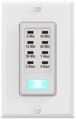 Countdown Light Timer Switch for Bathroom, Heaters, 5-10-30-60 Min, 2-4 Hour Programmable in-Wall Timer Switch with 9 Settings 1875W, Neutral Wire Required, ETL Listed Countdown Light Timer Switch for Bathroom, Heaters, 5-10-30-60 Min, 2-4 Hour Programmable in-Wall Timer Switch with 9 Settings 1875W, Neutral Wire Required, ETL Listed