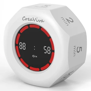 Flip Cube Pomodoro Timer - Rechargeable Visual Countdown & Count Up Stopwatch, 7 Preset Intervals, 3 Alarm Modes, Productivity Tool for ADHD, Kids, Study, Work & Kitchen (White) Flip Cube Pomodoro Timer - Rechargeable Visual Countdown & Count Up Stopwatch, 7 Preset Intervals, 3 Alarm Modes, Productivity Tool for ADHD, Kids, Study, Work & Kitchen (White)