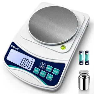 Digital Lab Scale 1000g x 0.01g oz/g/ct/DWT/tl/gn/ozt Precision Electronic Scientific Scale Analytical Balance for Laboratory Jewelry Kitchen, Includes 100g Weight and 2 x AAA Batteries Digital Lab Scale 1000g x 0.01g oz/g/ct/DWT/tl/gn/ozt Precision Electronic Scientific Scale Analytical Balance for Laboratory Jewelry Kitchen, Includes 100g Weight and 2 x AAA Batteries
