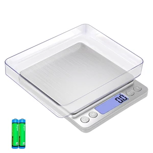Small Digital Food Scale Ounce/OZ and Gram Scale, Kitchen Scale 3000g/0.1g High Precision for Baking, Soap Making, Jewelry, Includes 2 Trays and Batteries, 9 Units, Tare Function, Easy to Store Small Digital Food Scale Ounce/OZ and Gram Scale, Kitchen Scale 3000g/0.1g High Precision for Baking, Soap Making, Jewelry, Includes 2 Trays and Batteries, 9 Units, Tare Function, Easy to Store