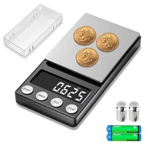 Digital Coin Scale, Gram Scale 0.01g Accuracy for Coin Collectors, Bank Tellers and Home Use, Ideal Scale for Gold and Jewelry, 200g Capacity with Calibration Weight Digital Coin Scale, Gram Scale 0.01g Accuracy for Coin Collectors, Bank Tellers and Home Use, Ideal Scale for Gold and Jewelry, 200g Capacity with Calibration Weight