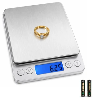 500g x 0.01g High Precision Jewelry Scale, Digital Gold Gram Scale | Coin Scale with Stainless Steel Platform Backlit LCD & Tare Function, Portable Pocket Scale for Jewelry, Coins, Gold, Silver 500g x 0.01g High Precision Jewelry Scale, Digital Gold Gram Scale | Coin Scale with Stainless Steel Platform Backlit LCD & Tare Function, Portable Pocket Scale for Jewelry, Coins, Gold, Silver