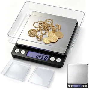 Digital Jewelry Scale, 500g x 0.01g High Precision Gold Scale, Portable Gram Scale with LCD Display, Tare Function, PCS Counting, Professional Small Scale for Jewelers Collectors Pawn Shops Digital Jewelry Scale, 500g x 0.01g High Precision Gold Scale, Portable Gram Scale with LCD Display, Tare Function, PCS Counting, Professional Small Scale for Jewelers Collectors Pawn Shops