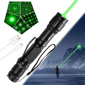 Green Laser Pointer with Adjustable Star Cap, Type-C Rechargeable | Single-dot and star patterns, metal body, pocket clip, for Outdoor Use, TV/LED/LCD Screens, Astronomy and Presentations Green Laser Pointer with Adjustable Star Cap, Type-C Rechargeable | Single-dot and star patterns, metal body, pocket clip, for Outdoor Use, TV/LED/LCD Screens, Astronomy and Presentations