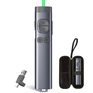 Norwii N97s Universal Presentation Remote, Digital Laser Pointer Clicker | Digital pointer and spotlight work on any screen. Connect via BT, or USBC / A. Metal housing, Silent button. 328ft range Norwii N97s Universal Presentation Remote, Digital Laser Pointer Clicker | Digital pointer and spotlight work on any screen. Connect via BT, or USBC / A. Metal housing, Silent button. 328ft range