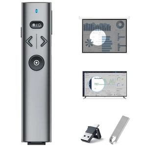 Presentation Clicker Rechargeable w Highlight for TV LED LCD Screen Digital & Laser Pointer USB C A Wireless Presenter Remote with Magnify, Mouse,Annotation for MacBook Win Presentation Clicker Rechargeable w Highlight for TV LED LCD Screen Digital & Laser Pointer USB C A Wireless Presenter Remote with Magnify, Mouse,Annotation for MacBook Win