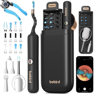 R37R Ear Wax Removal Tool Camera, Flexible Scope and Visual Tweezers | FSA HSA Eligible, IP67 3P HD Camera, 90-Min Runtime, 12 Tips for Wet or Dry Wax, 3-Piece Home ENT Cleaning Kit for Family Use R37R Ear Wax Removal Tool Camera, Flexible Scope and Visual Tweezers | FSA HSA Eligible, IP67 3P HD Camera, 90-Min Runtime, 12 Tips for Wet or Dry Wax, 3-Piece Home ENT Cleaning Kit for Family Use
