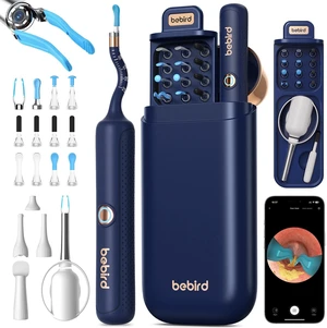 R37R Ear Wax Removal Tool Camera, Flexible Scope and Visual Tweezers | FSA HSA Eligible, IP67 3P HD Camera, 90-Min Runtime, 12 Tips for Wet or Dry Wax, 3-Piece Home ENT Cleaning Kit for Family Use R37R Ear Wax Removal Tool Camera, Flexible Scope and Visual Tweezers | FSA HSA Eligible, IP67 3P HD Camera, 90-Min Runtime, 12 Tips for Wet or Dry Wax, 3-Piece Home ENT Cleaning Kit for Family Use