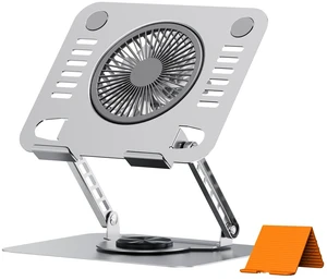 360°Rotatable Laptop Stand for Desk with Cooling Fan, Metal Laptop Riser Fits 10-17Inch Laptops 360°Rotatable Laptop Stand for Desk with Cooling Fan, Metal Laptop Riser Fits 10-17Inch Laptops