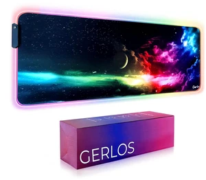 RGB Gaming Mouse Pad, Large LED Mouse Pad for Gamer, 31.5" x 11.8" | Extended Size Design, Superior Micro-Weave Cloth, Non-Slip Rubber Base, Durable Stitched Edges, Water-Resistant Coating RGB Gaming Mouse Pad, Large LED Mouse Pad for Gamer, 31.5" x 11.8" | Extended Size Design, Superior Micro-Weave Cloth, Non-Slip Rubber Base, Durable Stitched Edges, Water-Resistant Coating