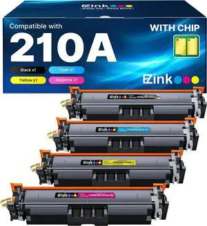 E-Z Ink 210A Toner Cartridges 4 Pack for HP 4301fdw 4301fdn 4201dw E-Z Ink 210A Toner Cartridges 4 Pack for HP 4301fdw 4301fdn 4201dw