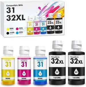 31 32XL 7602 5101 Ink Bottle Set for HP Smart Tank Printer Ink Refill 31 32XL 7602 5101 Ink Bottle Set for HP Smart Tank Printer Ink Refill