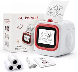 AI Sticker Printer for Kids, Voice Activated Mini Printer with Preview Screen & AI Voice Response, Portable Thermal Sticker Maker with 6 Art Styles & App, Sticker Printer Box Gift for Girls Boys AI Sticker Printer for Kids, Voice Activated Mini Printer with Preview Screen & AI Voice Response, Portable Thermal Sticker Maker with 6 Art Styles & App, Sticker Printer Box Gift for Girls Boys