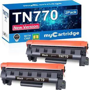 TN770 TN-770 Toner 2 Pack Replacement for tn770 Toner for Brother Printer Compatible with Brother HL-L2370DW L2370DWXL MFC-L2750DW L2750DWXL Toner TN770 TN-770 Toner 2 Pack Replacement for tn770 Toner for Brother Printer Compatible with Brother HL-L2370DW L2370DWXL MFC-L2750DW L2750DWXL Toner