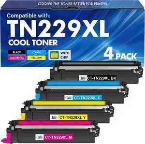 TN229 TN229XL Toner Cartridges 4 Pack MFC-L3780CDW MFC-L3720CDW HL-L3280CDW TN229 TN229XL Toner Cartridges 4 Pack MFC-L3780CDW MFC-L3720CDW HL-L3280CDW