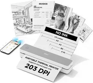 HPRT Inkless Portable Thermal Printer,MT610,203 DPI,8.5 x 11 HPRT Inkless Portable Thermal Printer,MT610,203 DPI,8.5 x 11