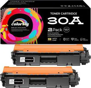 colorfly 30A Black Toner Cartridge CF230A Replacement for HP 30A CF230A 30X CF230X Compatible with Pro MFP M227fdw M203dw M227fdn M203dn M227sdn M203d M227 M203 Series Printer colorfly 30A Black Toner Cartridge CF230A Replacement for HP 30A CF230A 30X CF230X Compatible with Pro MFP M227fdw M203dw M227fdn M203dn M227sdn M203d M227 M203 Series Printer