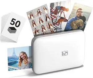 HPRT MT53 Mini Photo Printer with 50 Sheets Adhesive Paper, 2x3 Instant Portable Color Printer, Compatible with iOS & Android, Bluetooth Small Printer for Smartphones & iPhone HPRT MT53 Mini Photo Printer with 50 Sheets Adhesive Paper, 2x3 Instant Portable Color Printer, Compatible with iOS & Android, Bluetooth Small Printer for Smartphones & iPhone