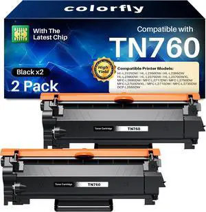 TN760 Toner for Brother Printer Compatible for Brother TN760 TN-760 TN730 TN 760 Brother Toner Cartridge To Use With MFC-L2710DW MFC-L2750DW HL-L2350DW HL-L2370DW HL-L2395DW DCP-L2550DW (2 Black) TN760 Toner for Brother Printer Compatible for Brother TN760 TN-760 TN730 TN 760 Brother Toner Cartridge To Use With MFC-L2710DW MFC-L2750DW HL-L2350DW HL-L2370DW HL-L2395DW DCP-L2550DW (2 Black)