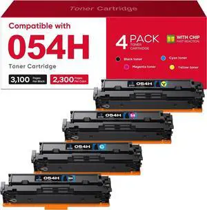 Quark 054H Toner Cartridge Compatible for Canon 054 H CRG054 Toner 4-Pack Quark 054H Toner Cartridge Compatible for Canon 054 H CRG054 Toner 4-Pack