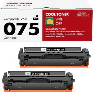 075 075H Black Toner Cartridge for Canon 075 MF665CDW MF663Cdw Toner 2 Pack 075 075H Black Toner Cartridge for Canon 075 MF665CDW MF663Cdw Toner 2 Pack