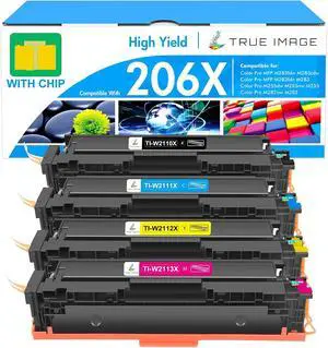 206X Toner Cartridges 4 Pack High Yield for HP 206A M283fdw M283cdw M255dw 206X Toner Cartridges 4 Pack High Yield for HP 206A M283fdw M283cdw M255dw
