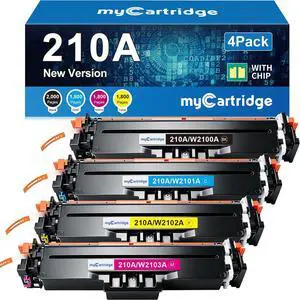 210A Toner Cartridges 4 Pack for HP 210A 210X MFP 4301fdw 4301fdn with Chip 210A Toner Cartridges 4 Pack for HP 210A 210X MFP 4301fdw 4301fdn with Chip