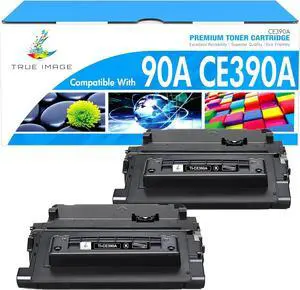 TRUE IMAGE CE390A 90A Black Toner Cartridge 2-Pack 90X CE390X M602 M601 TRUE IMAGE CE390A 90A Black Toner Cartridge 2-Pack 90X CE390X M602 M601
