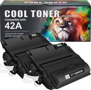 Q5942A 42A Black Toner Cartridge 1-Pack for HP 42X Q5942X Q1338A Q1338X Q5942A 42A Black Toner Cartridge 1-Pack for HP 42X Q5942X Q1338A Q1338X