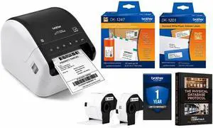 Brother QL-1110NWB Wide Format Direct Thermal Label Printer Bundle with Deco Essentials eBook + DK-1247 Shipping Labels & DK-1201 Address Labels - USB, Wi-Fi & Bluetooth Shipping Label Printer Brother QL-1110NWB Wide Format Direct Thermal Label Printer Bundle with Deco Essentials eBook + DK-1247 Shipping Labels & DK-1201 Address Labels - USB, Wi-Fi & Bluetooth Shipping Label Printer