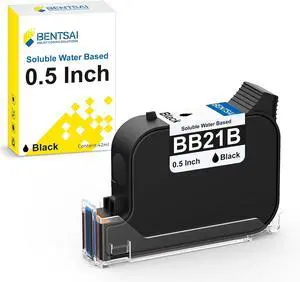 BENTSAI BB21B Original Aqueous Water Soluble Water Based Black Ink Cartridge Replacement for Handheld Inkjet Printer BT-HH6205B 6205BL BENTSAI BB21B Original Aqueous Water Soluble Water Based Black Ink Cartridge Replacement for Handheld Inkjet Printer BT-HH6205B 6205BL