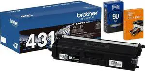 Brother Genuine TN431BK Standard Yield Black Toner Cartridge, Up to 3,000 Page, Bundle with Deco Essentials Printer eBook for MFC-L8900CDW, MFC-L8905CDW, HL-L8360CDW, MFC-L8610CDW, HL-L8260CDW Brother Genuine TN431BK Standard Yield Black Toner Cartridge, Up to 3,000 Page, Bundle with Deco Essentials Printer eBook for MFC-L8900CDW, MFC-L8905CDW, HL-L8360CDW, MFC-L8610CDW, HL-L8260CDW