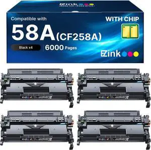 58A CF258A Toner Cartridge Compatible for MFP M428fdw (4 Black, with Chip) 58A CF258A Toner Cartridge Compatible for MFP M428fdw (4 Black, with Chip)