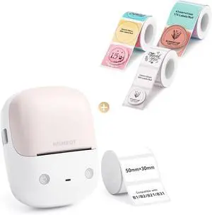 NIIMBOT B2 Label Maker(Pink) Machine with 4 Rolls Label Tape for Home Kitchen Office Coffee Shop Bakery Organization NIIMBOT B2 Label Maker(Pink) Machine with 4 Rolls Label Tape for Home Kitchen Office Coffee Shop Bakery Organization
