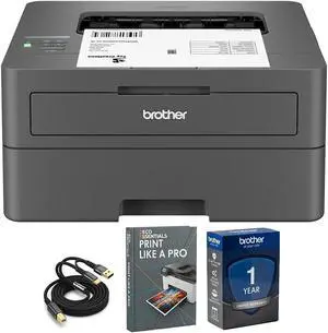 Brother Wireless Compact Monochrome Laser Printer HLL2405W Bundle with High Speed 6-Foot USB Type B 2.0 Printer Cable to USB Type-C & A and Print Like a Pro Deco Essentials Guide Brother Wireless Compact Monochrome Laser Printer HLL2405W Bundle with High Speed 6-Foot USB Type B 2.0 Printer Cable to USB Type-C & A and Print Like a Pro Deco Essentials Guide