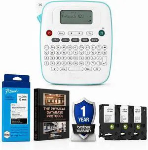 Brother P-Touch PT-N20 Handheld Portable Label Maker for Desktop Organization Bundle Includes BTag 3M Tape, Digital Label Making Guidebook Download & 1-Year Protection Brother P-Touch PT-N20 Handheld Portable Label Maker for Desktop Organization Bundle Includes BTag 3M Tape, Digital Label Making Guidebook Download & 1-Year Protection