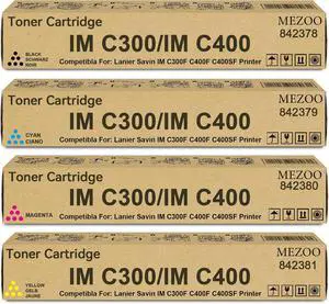 IM C300 IM C400 IMC300 IMC400 Toner Cartridge High Yield 842378 842379 842380 842381 Replacement for Ricoh Lanier Savin IM C300F C300SF C300SRF C400F C400SF C400SRF C401F C401SF Printer (4-Pack) IM C300 IM C400 IMC300 IMC400 Toner Cartridge High Yield 842378 842379 842380 842381 Replacement for Ricoh Lanier Savin IM C300F C300SF C300SRF C400F C400SF C400SRF C401F C401SF Printer (4-Pack)