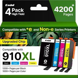 910XL Ink Cartridges for HP Printers Remanufactured Ink Cartridges Replacement for HP 910 Ink HP910 Work for OfficeJet Pro 8025e 8025 8028e 8028 8035e 8035 OfficeJet 8015e 8022e 8015 Printers 910XL Ink Cartridges for HP Printers Remanufactured Ink Cartridges Replacement for HP 910 Ink HP910 Work for OfficeJet Pro 8025e 8025 8028e 8028 8035e 8035 OfficeJet 8015e 8022e 8015 Printers