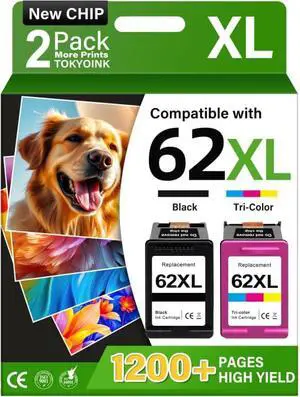 TOKYOINK 62XL Ink Cartridge Combo Pack Compatible for HP Ink 62 for HP62XL TOKYOINK 62XL Ink Cartridge Combo Pack Compatible for HP Ink 62 for HP62XL