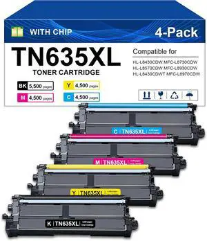 TN635XL TN635 TN635XXL Toner Cartridge Compatible for Brother TN635XL TN635 TN635XL TN635 TN635XXL Toner Cartridge Compatible for Brother TN635XL TN635